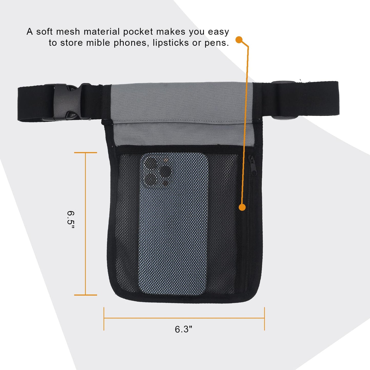 wearwan Massage Oil Holster - Adjustable, Durable Massage Belt (Bag Only, 2B-Gray)