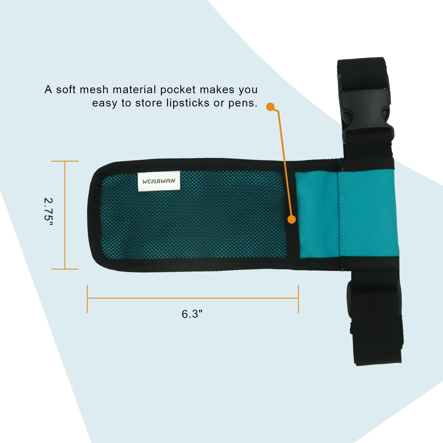 WEARWAN Massage Oil Holster – Adjustable & Durable Waist Bag (Bag Only, 1B-Cyan)