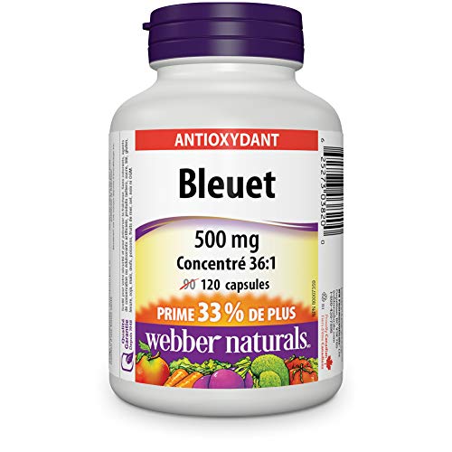 Webber Naturals Blueberry 36:1 Concentrate Capsule 500 mg | 120 Capsules