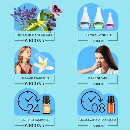 Wecona Summer Essential Oil Set – 6x10ml Fragrance Oils for Candles, Diffusers, Soap Making