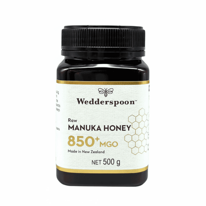 Wedderspoon Raw Manuka Honey 850 MGO – 500g Natural Health World UK