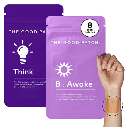 The Good Patch Weekday Hustle Duo: B12 Awake & Think Patches for Energy & Focus