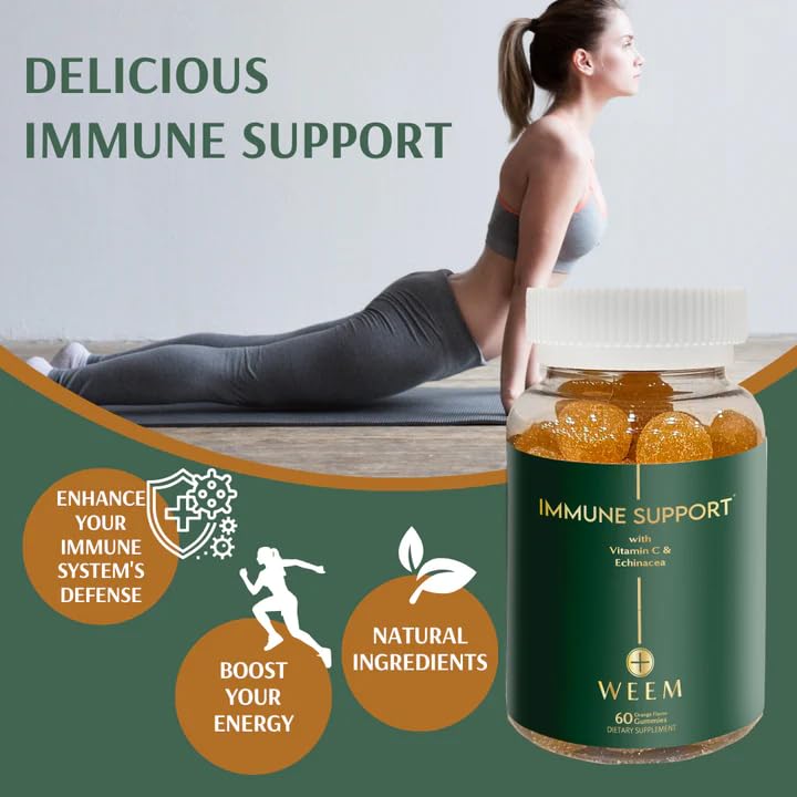 WEEM Immune Support Gummies – Vitamin C, Zinc, Echinacea | Gluten-Free