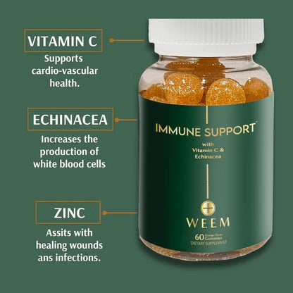 WEEM Immune Support Gummies – Vitamin C, Zinc, Echinacea | Gluten-Free