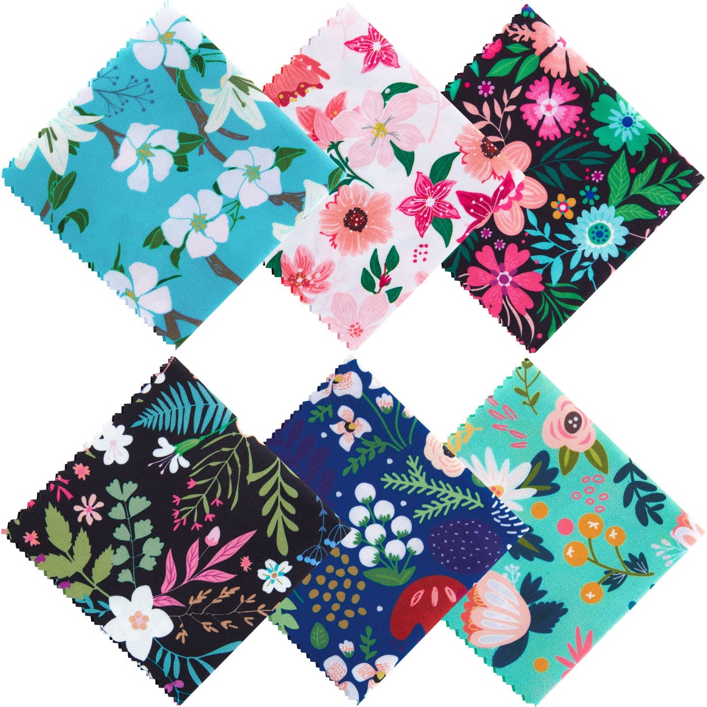 Weewooday 18 Pieces Glasses Cleaning Cloths - Floral Microfiber Lens Wipes, Reusable