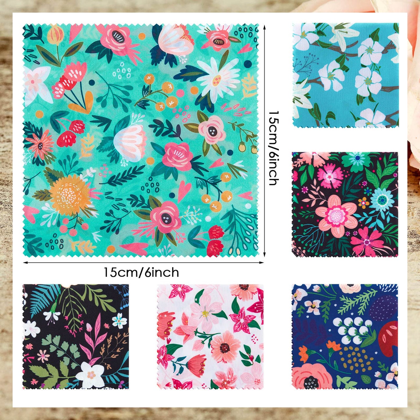 Weewooday 18 Pieces Glasses Cleaning Cloths - Floral Microfiber Lens Wipes, Reusable