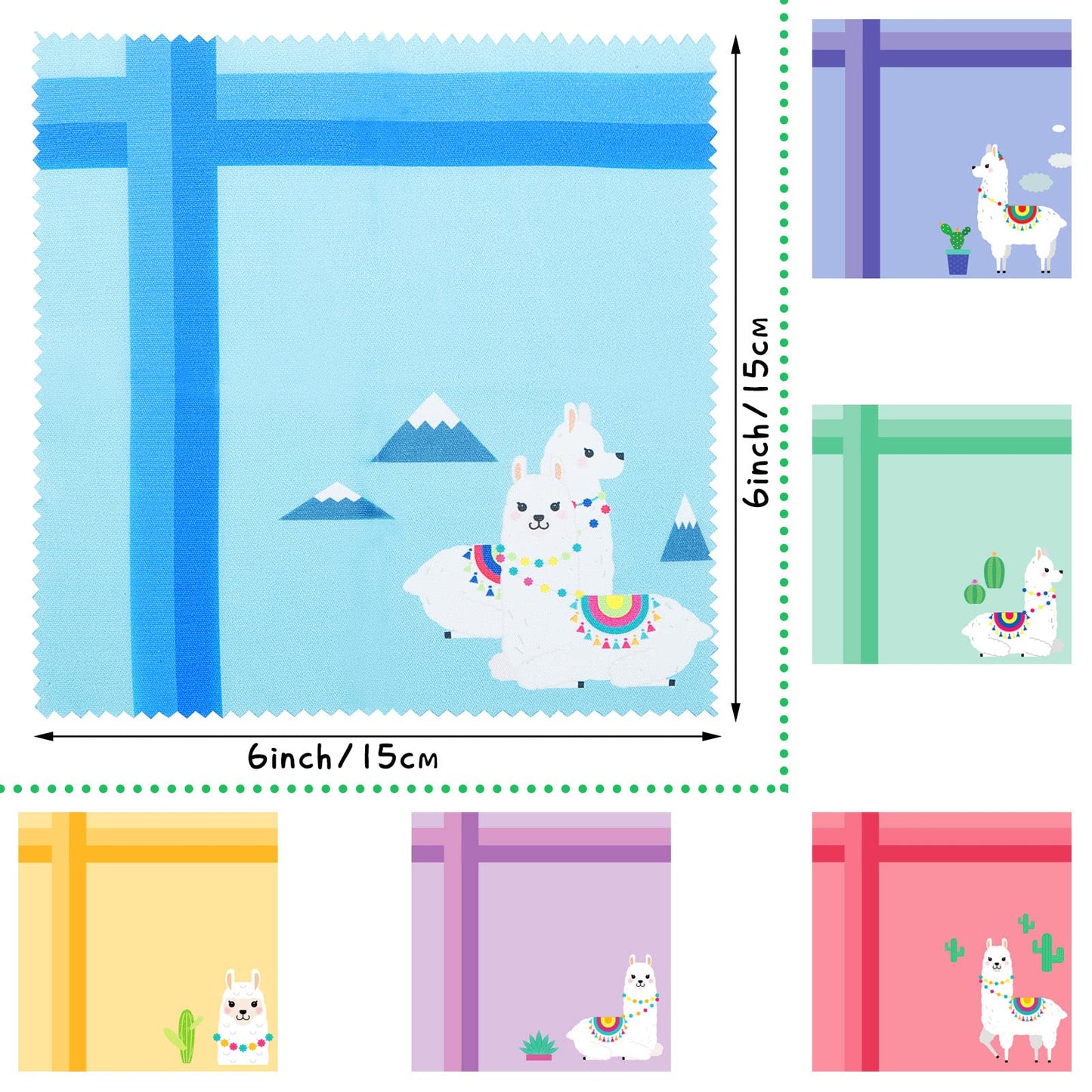 Weewooday 18 Pieces Glasses Cleaning Cloths – Floral Llama Microfiber Wipes