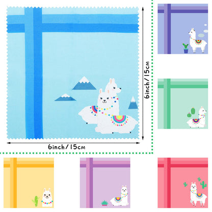 Weewooday 18 Pieces Glasses Cleaning Cloths – Floral Llama Microfiber Wipes