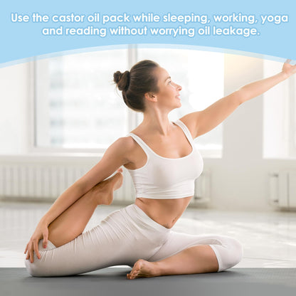 wegreeco Castor Oil Pack Wrap - Reusable, Machine Washable Castor Oil Packs for Liver & Stomach - Rose | Adjustable Strap | Oil Not Included