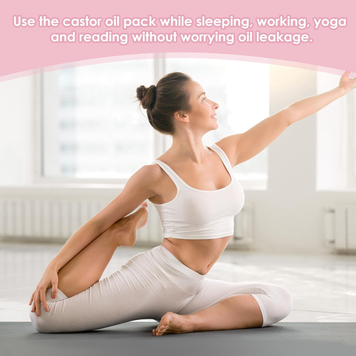 wegreeco Castor Oil Pack Wrap – Reusable, Adjustable, Machine Washable (Oil Not Included)