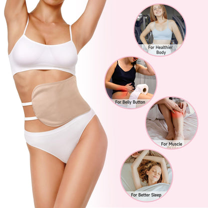 Wegreeco Castor Oil Pack Wrap - Reusable Liver & Stomach Castor Oil Belly Wrap (Rose Gold)