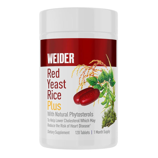 Weider Red Yeast Rice Plus 1200mg with 850mg Phytosterols | Gluten Free, 1-Month Supply BritishVita | Premium UK Vitamins & Wellness Supplements