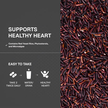 Weider Red Yeast Rice Plus 1200mg with 850mg Phytosterols | Gluten Free, 1-Month Supply