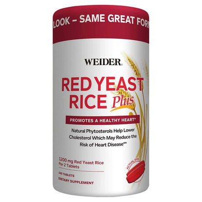 Weider Red Yeast Rice Plus 2-Pack with Phytosterols – 1200 mg per Serving BritishVita | Premium UK Vitamins & Wellness Supplements