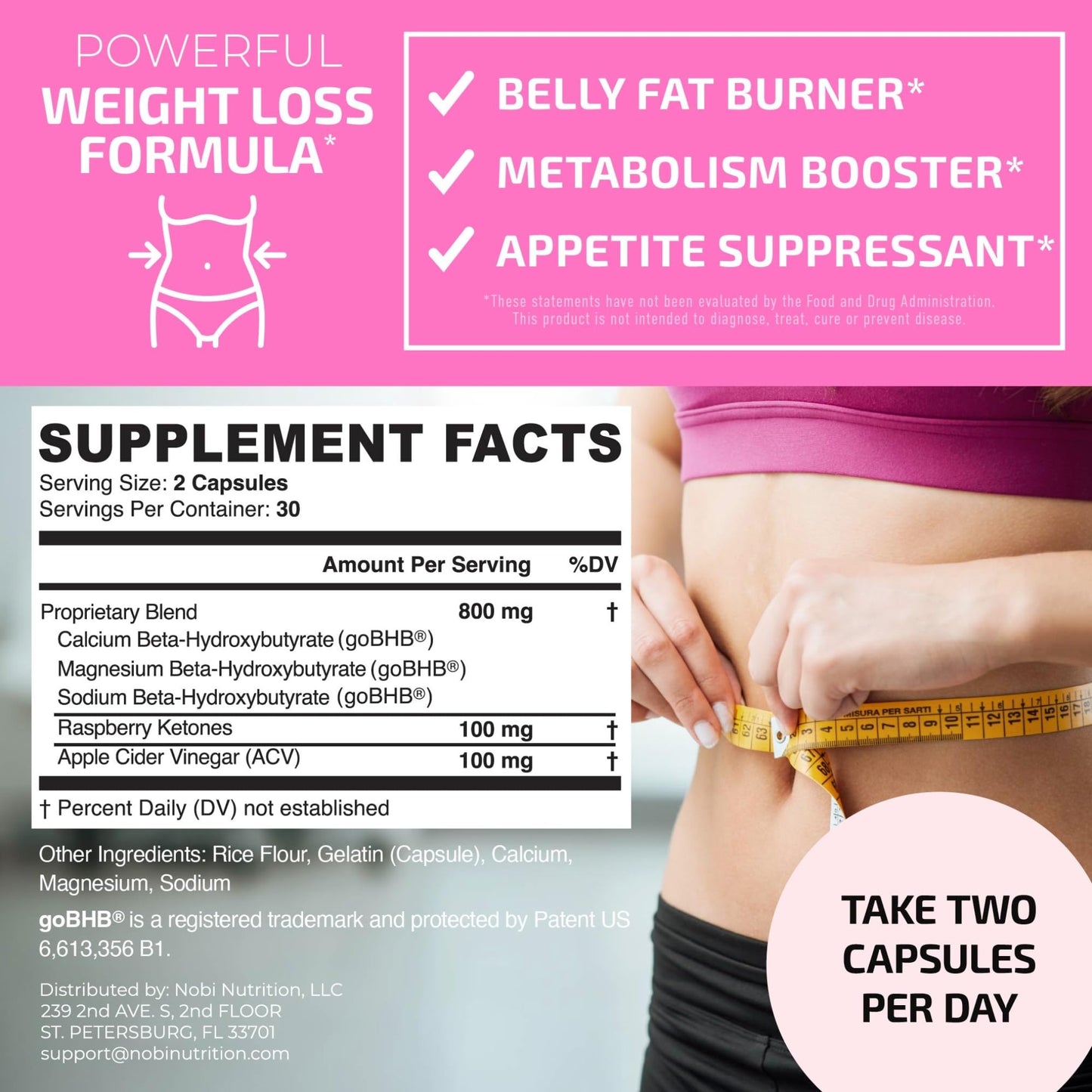 Fat Burners For Women | Weight Loss Pills for Women Belly Fat | Raspberry Ketones | Appetite Suppressant, Metabolism Booster & Bloating Relief | Diet Pills, Weight Loss Supplements | 60 Capsules