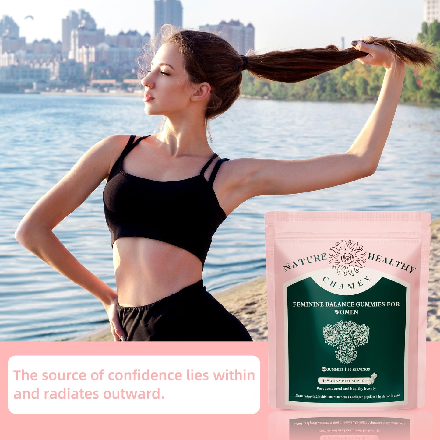 Weigloce Premium Feminine Balance Gummies for Women | Hawaiian Pineapple Probiotic Support - Gluten-Free & Vegetarian Friendly - 60 Count