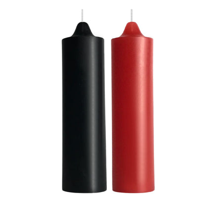 WEIHAI Low Temperature Candles – 2-Pack Wax Play Candles Black & Red