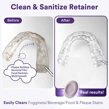 Weiss Naturals Retainer Cleaner Tablets – Persulfate-Free, 30 Tablets (Grape Scented)