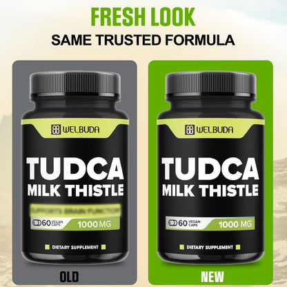 WELBUDA Tudca 1000mg + Milk Thistle - 60 Vegan Capsules