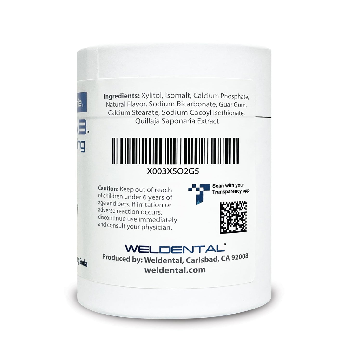 Weldental Chewtab Gentle Whitening Toothpaste Tablets 180 Count Refill – Peppermint