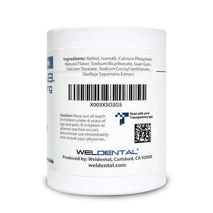 Weldental Chewtab Gentle Whitening Toothpaste Tablets 180 Count Refill – Peppermint