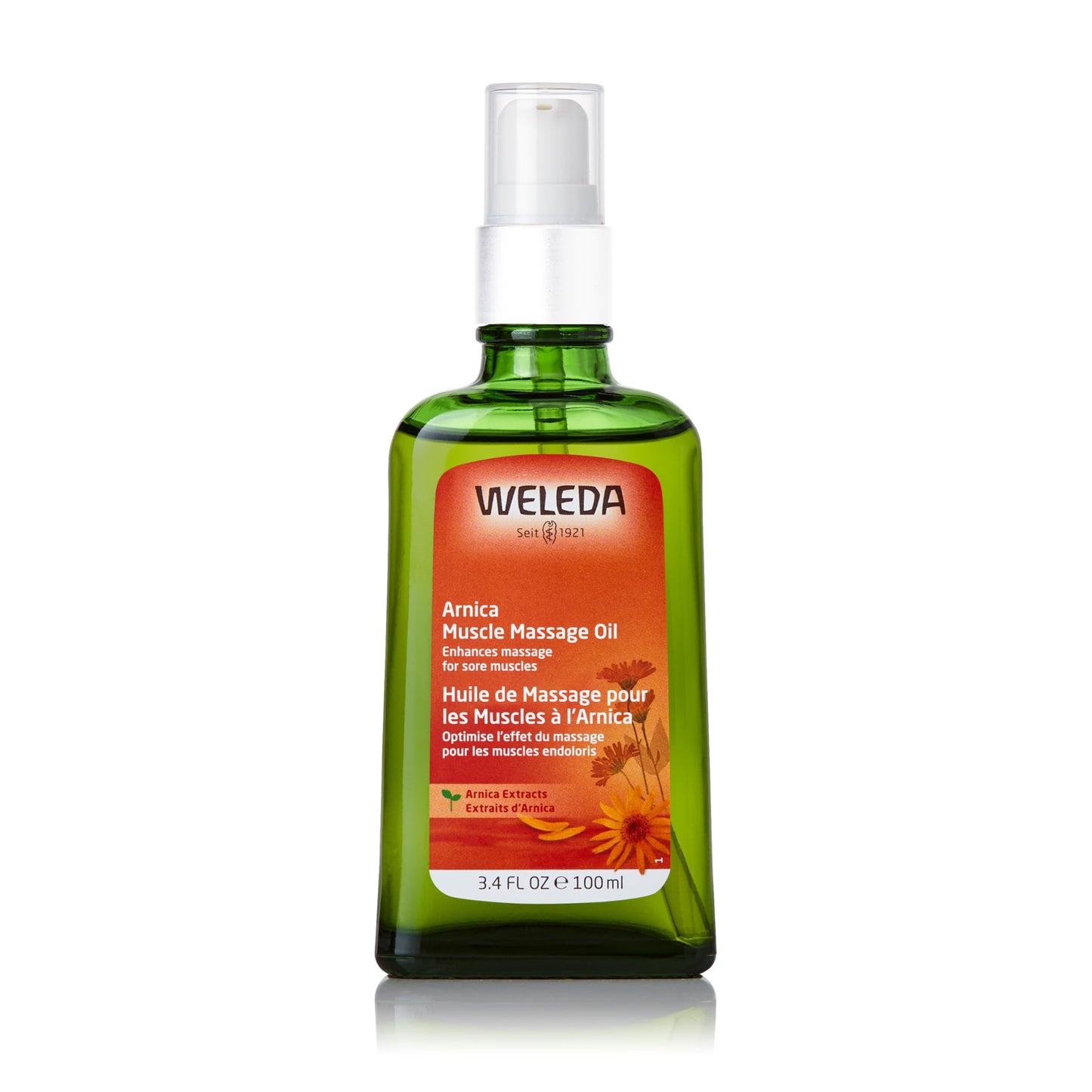 Weleda Arnica Muscle Massage Oil – 3.4 oz | Plant-Rich Oil Blend with Birch, Sunflower & Olive Oils