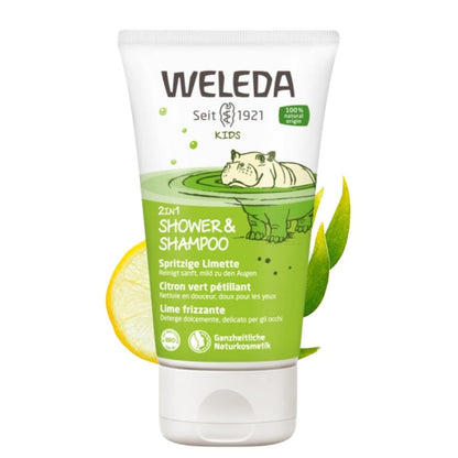 Weleda Kids 2-in-1 Lively Lime Shampoo & Bodywash 150ml - Gentle Cleanse for Hair & Skin