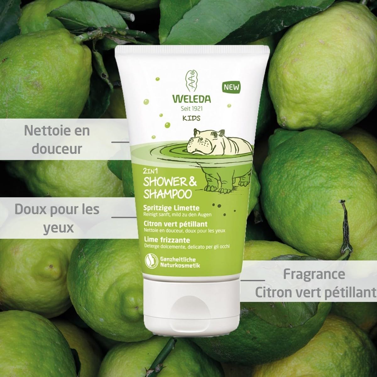 Weleda Kids 2-in-1 Lively Lime Shampoo & Bodywash 150ml - Gentle Cleanse for Hair & Skin