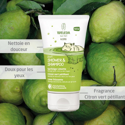 Weleda Kids 2-in-1 Lively Lime Shampoo & Bodywash 150ml - Gentle Cleanse for Hair & Skin