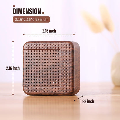 Weljoy Wood Grain Portable Diffuser for Essential Oils – Travel Car Diffuser, Mini Size, Quiet, Waterless, USB or Rechargeable Battery (Dark Brown)