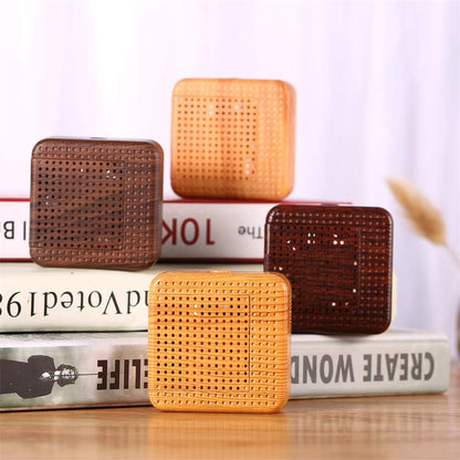 Weljoy Wood Grain Portable Diffuser for Essential Oils – Travel Car Diffuser, Mini Size, Quiet, Waterless, USB or Rechargeable Battery (Dark Brown)