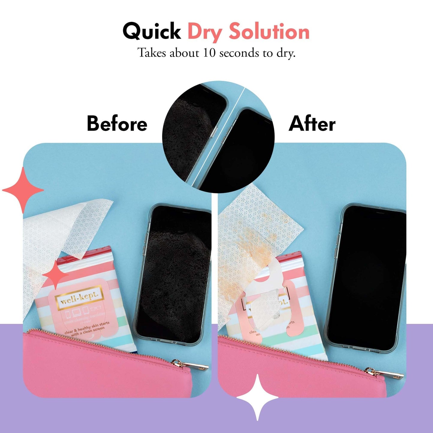 Well-Kept Tech & Lens Wipes - Eyeglass, Screen & Phone Cleaning (12 Pack, 180 Count)