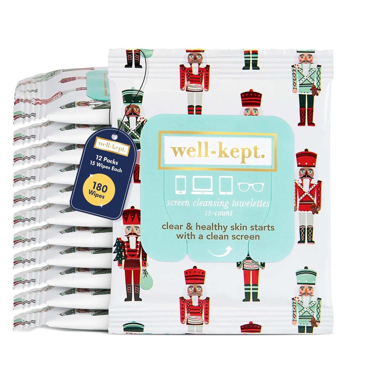 Well-Kept Tech & Lens Wipes – 180 Count, 12 Pack | Eyeglasses, Screens & Phones