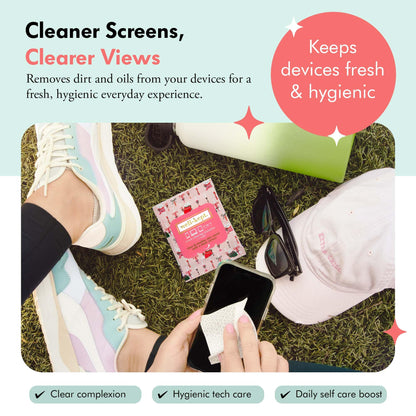 Well-Kept Tech & Lens Wipes - Eyeglass, Screen & Phone Cleaning (12 Pack, 180 Wipes) | Choupette