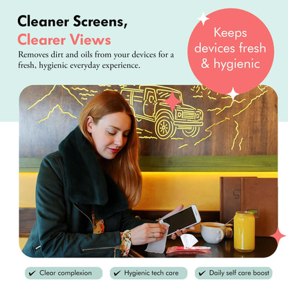 Well-Kept Tech & Lens Wipes – Eyeglass, Screen & Phone Cleaning (90 Count)