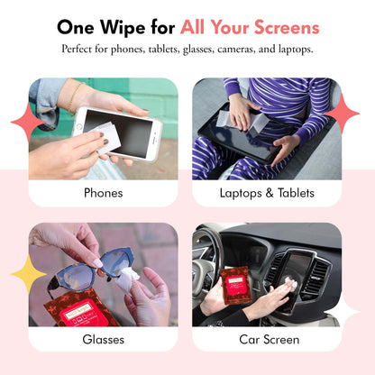 Well-Kept Tech & Lens Wipes - 180 Count (12 Pack) for Eyeglasses & Screens