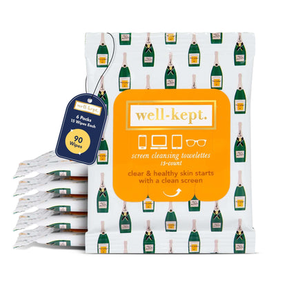 Well-Kept Tech & Lens Wipes – Eyeglass, Screen & Phone Cleaning (6 Pack)