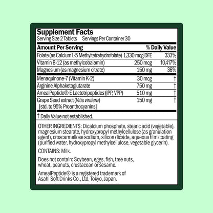WellWithAll Blood Pressure Support Supplement | Supports Healthy Blood Pressure & Circulation | 60 Tablets