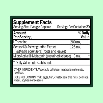 WellWithAll Sleep Support with Sustained-Release Melatonin | L-Theanine & Ashwagandha | 30 Capsules
