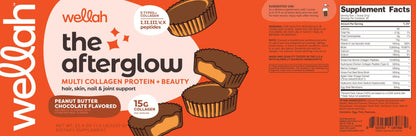 Wellah The Afterglow Multi Collagen Protein + Beauty – Peanut Butter Chocolate (30 Servings)