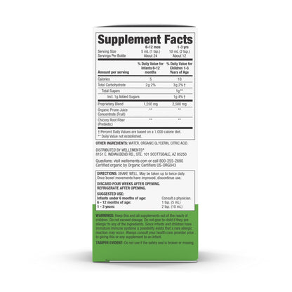 Wellements Organic Constipation Support | Gentle Relief for Infants & Toddlers | 4 Fl Oz