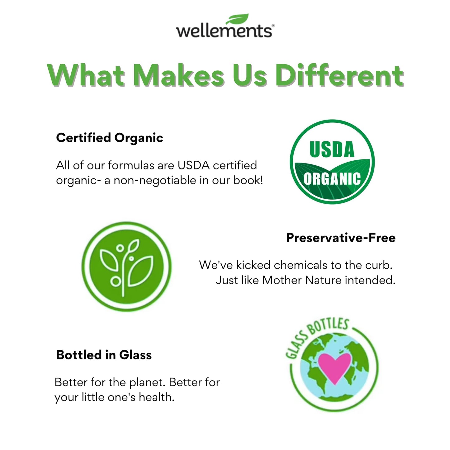 Wellements Organic Iron Drops for Newborns & Babies | Cherry Flavor Liquid Iron Supplement (1 oz)