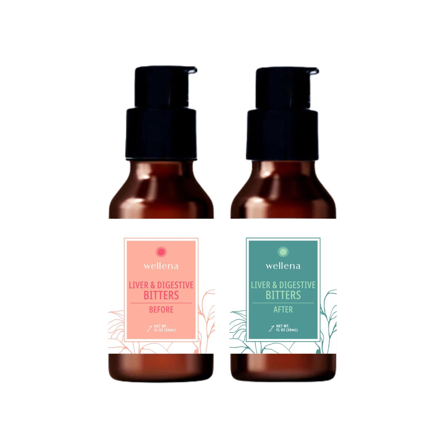 Wellena Liver & Digestive Bitters Kit – Before & After Meal Liquid Herbal Support
