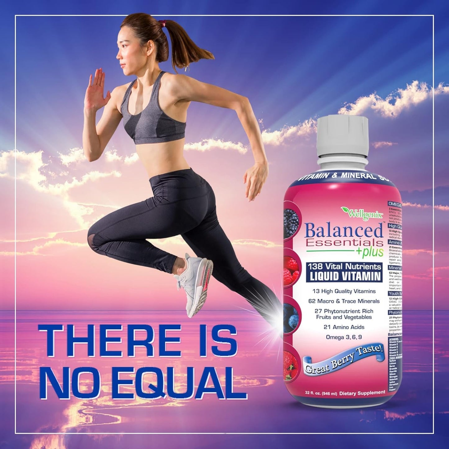Wellgenix Balanced Essentials Plus New Formula – Berry Flavor 32oz (Pack of 2) | Liquid Multivitamin & Immune Support