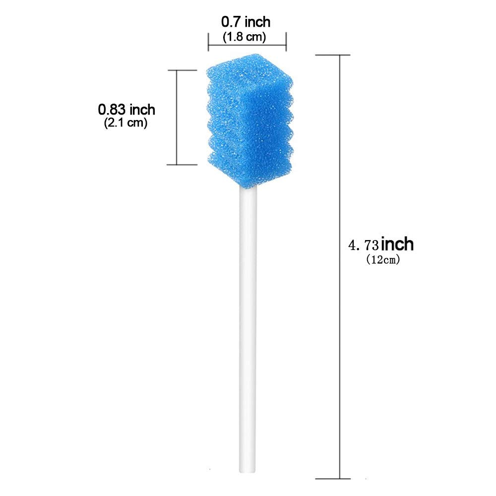 Wellgler's Oral Care Swabs Disposable - Blue (100 Counts)