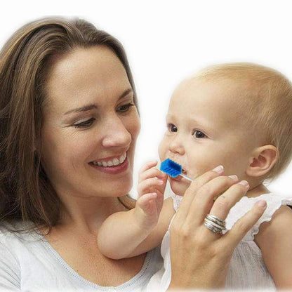 Wellgler's Oral Care Swabs Disposable - Blue (100 Counts)