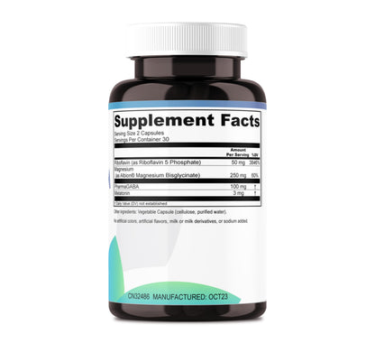Wellkasa Migra-Well PM: Brain & Nerve Support Sleep Aid (60 Capsules)