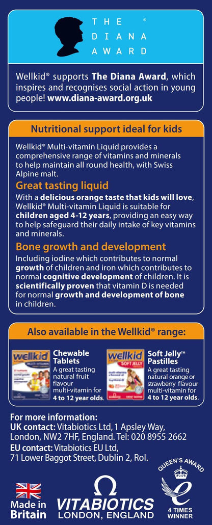 Wellkid Multi-Vitamin Liquid 150ml – Vitabiotics | Kids Vitamin