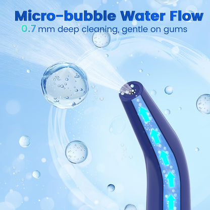 WellLeo Water Flossers - Portable Oral Irrigator, Rechargeable with 5 Jet Tips | IPX7 Waterproof