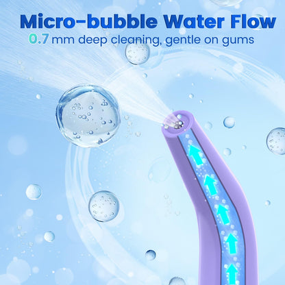 WellLeo Water Flosser – Portable USB Rechargeable Oral Irrigator, 5 Jet Tips, IPX7 Waterproof
